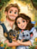create a disney cartoon illustration