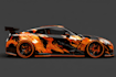 create racing car wrap, itasha wrap design with extreme