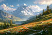 professional vector landscape illustration