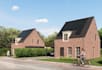 visualize3d single family residence,rooftop solar panel,brick cladding rendering