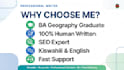 write engaging SEO articles ,blog post and website