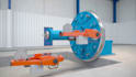 create 3d industrial animation 3d wire stranding machine and cable manufacturing