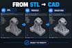 convert stl mesh to editable solid cad model