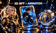 create 3d nft animation nft card animation nft trading card