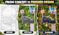 design your 2d site plan and landscape plan 2d floor plan