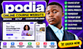 build podia online course website, podia course setup and digital products