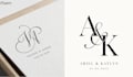 create elegant wedding logo, initials or monogram