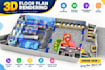 create 3d amusement park, fun park and playground visualization