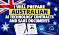 prepare australian ai technology contracts and saas documents