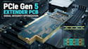 design pcle gen 5  extender pcb with signal integrity optimization