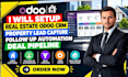 do real estate odoo CRM property lead capture follow up automation deal pipeline