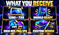 design professional eye catching youtube thumbnails