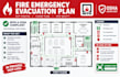 create nfpa compliant fire emergency evacuation plan with exit routes floor plan