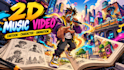 create 2d music video, 2d animation, cartoon animation, character animation