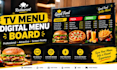design a restaurant TV menu and digital menu board