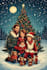 draw a cute family christmas portrait