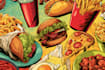 creative food pop art illustrations