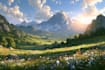 beautiful landscape illustration art