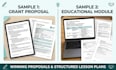 write professional lesson plans, educational proposals