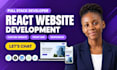 do custom react website development full stack developer front end developer