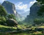 create stunning fantasy landscape, background illustration