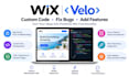 develop custom wix velo code wix api integration wix studio website