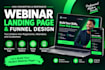 build evergreen webinar landing page and replay funnel