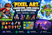 create pixel art characters, game assets and illustrations