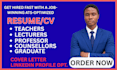 create an ats friendly teacher resume and education CV