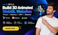 build a custom r3f 3d website with threejs and webgl animation
