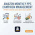 amazon monthly PPC campaign management, optimize amazon PPC ads and sales growth