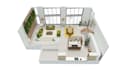 create 3d floor plan, house interior design, realistic room using homebyme