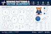 design custom plush toy tech pack, 3d model, sewing pattern blueprint