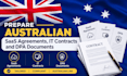prepare australian saas agreements, IT contracts and dpa documents