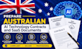 prepare australian ai technology contracts,saas document