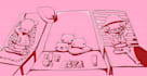 illustrate a monochrome photocard