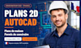 dessiner vos plans 2d autocad, plans de maison et permis de construire