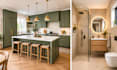 design 3d kitchen and bathroom interior, remodel layout and realistic renders