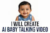 create cute talking baby video