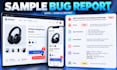 do qa testing, usability testing, bug reports and app review