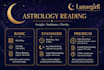 write a symbolic astrology reading from your birth date