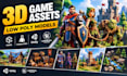 create 3d game assets low poly models props characters unity unreal ready