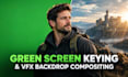 do vfx compositing, green screen removal, rotoscoping and cleanup work