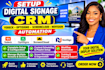 setup digital signage CRM yodeck optisigns screencloud novisign automation