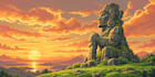 draw pixel art scene and background for your game