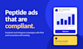 write compliant peptide ad copy and design meta ad creatives