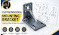 custom industrial mounting bracket manufacturing  fabrication drawing cad