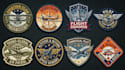 design professional aviation, airplane logo badge patch