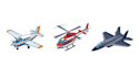 make airplane, helicopter, aircraft illustrations