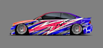 create professional racing drift car wrap design